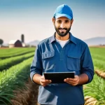 농업경영사 자격증 취득의 장점 - **Prompt 1: Visionary Farmer Analyzing Market Data**
    "A confident and insightful Arab farmer, mi...