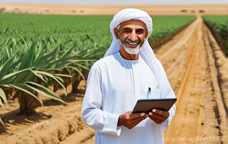 농업경영사로서의 리더십 개발 - Image Prompt 1: The Visionary Tech-Savvy Arab Farmer**