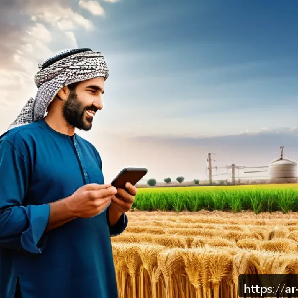 농업경영사 직무 스킬 향상법 - A vibrant Middle Eastern farm landscape during harvest season, showcasing a farmer wearing tradition...